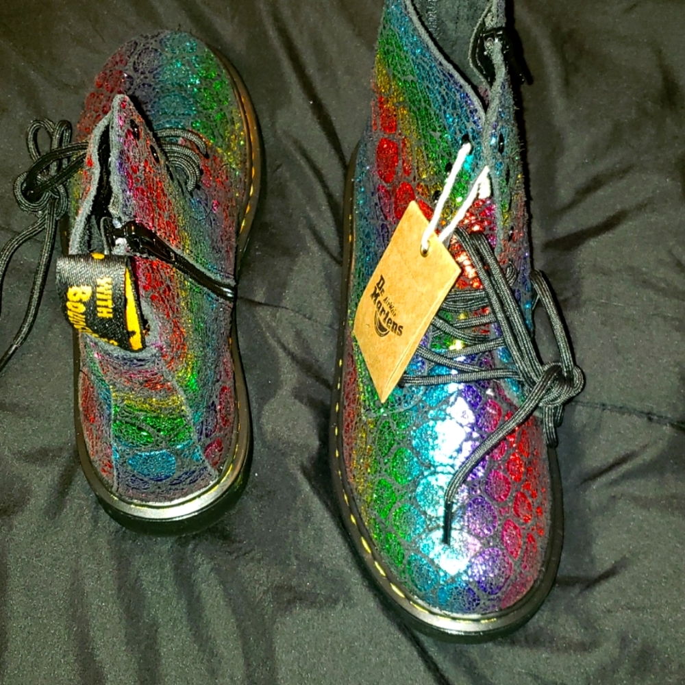Dr. Martens 1460 Rainbow With Side Zipper Boots